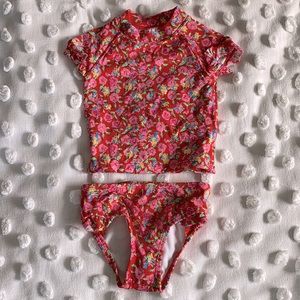 🌺 Most beautiful JANIE & JACK tankini 🌺 toddler shirt sleeve swimsuit